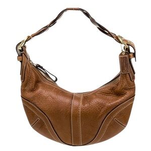 Vintage Coach Y2K Shoulder Bag Brown Leather 10042 Soho Handbag Purse